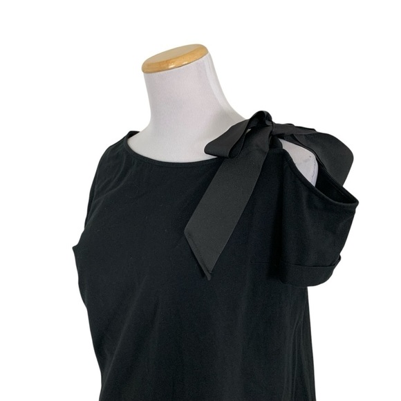 Universal Standard for J. Crew Top Asymmetrical Bow T-Shirt Short Sleeve Sz M - Picture 2 of 16